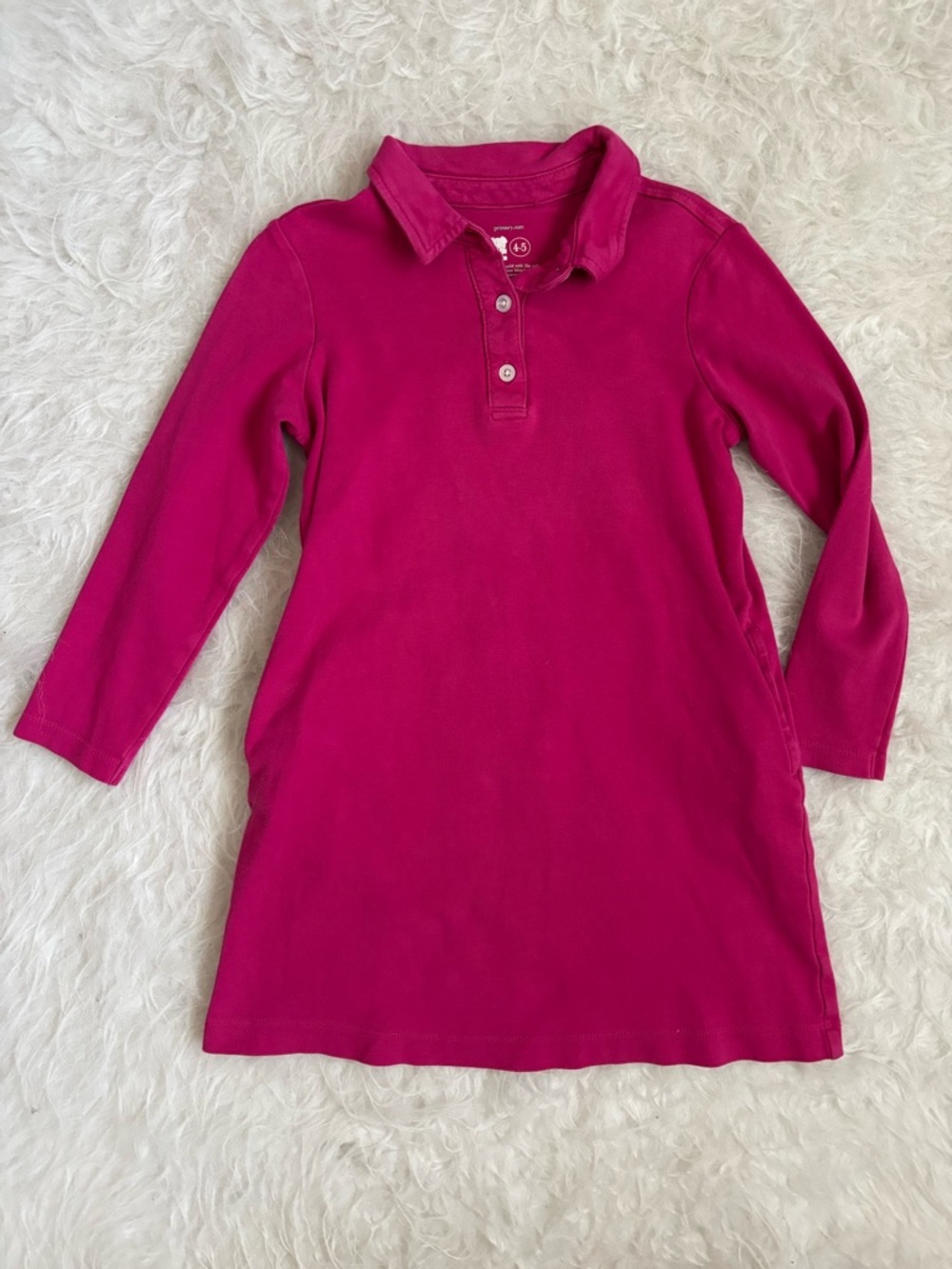 Primary Fuchsia Polo Dress